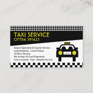 タクシー乗り場/運転手、料金表 名刺