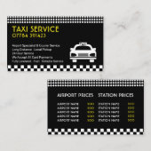 タクシー乗り場/運転手、料金表 名刺 (正面/裏面)