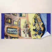 タクシー🚕乗り ビーチタオル (正面)