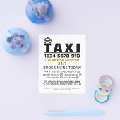 タクシー会社のロゴ、タクシーのタクシー会社(価格表付き) チラシ (シングル)