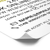 タクシー会社のロゴ、タクシー会社の広告ロゴ ポスター (角)