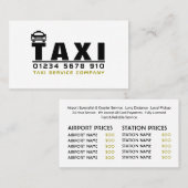 タクシー会社のロゴ、価格表 名刺 (正面/裏面)