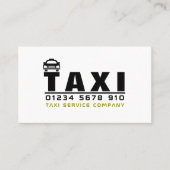 タクシー会社のロゴ、価格表 名刺 (正面)