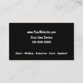 タクシー名刺 名刺 (裏面)