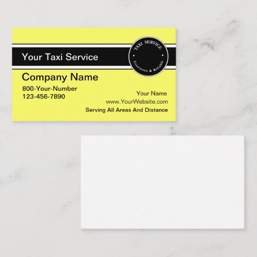 タクシー名刺 名刺 (正面/裏面)