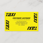 タクシー実在運転手タクシー運転手イエロータクシー 名刺 (裏面)