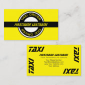 タクシー実在運転手タクシー運転手イエロータクシー 名刺 (正面/裏面)