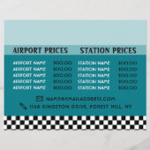 タクシー料金表付きの看板 チラシ (裏面)