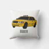 タクシー漫画イラストレーション クッション (裏面)