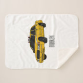 タクシー漫画イラストレーション シェルパブランケット (正面(横))