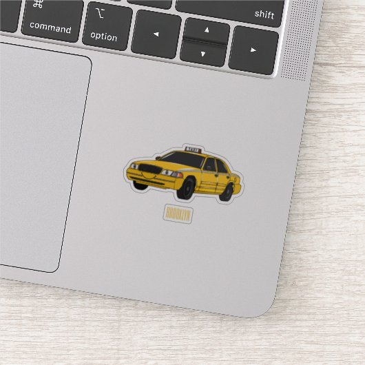 タクシー漫画イラストレーション シール (詳細)