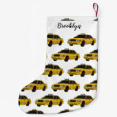 タクシー漫画イラストレーション スモールクリスマスストッキング (裏面)