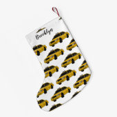 タクシー漫画イラストレーション スモールクリスマスストッキング (裏面 (吊り時))