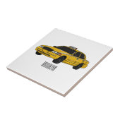 タクシー漫画イラストレーション タイル (側面)