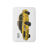 タクシー漫画イラストレーション バスマット (正面縦)