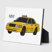 タクシー漫画イラストレーション フォトプラーク (側面)