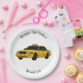 タクシー漫画イラストレーション ペーパープレート (パーティー)