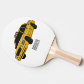 タクシー漫画イラストレーション 卓球ラケット (横)