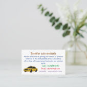 タクシー漫画イラストレーション 名刺 (スタンド正面)