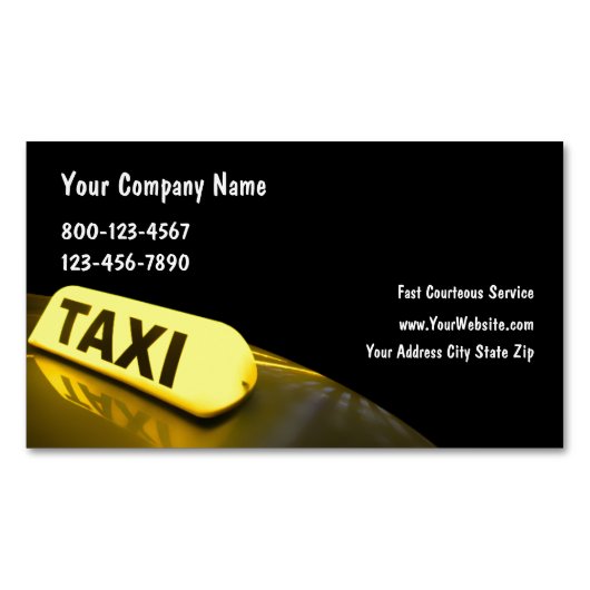 タクシー用電磁石 マグネット名刺 (正面)