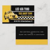 タクシー白黒黄 名刺 (正面/裏面)