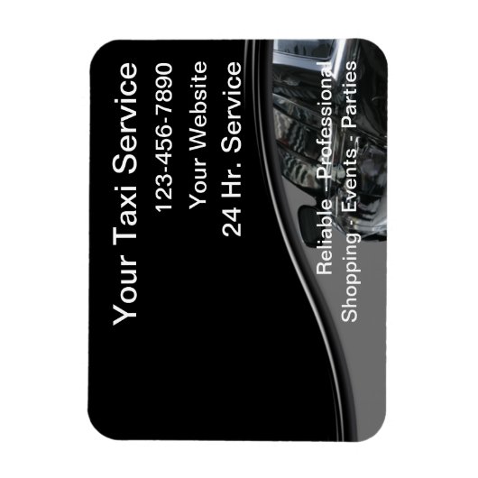 タクシー磁気名刺 マグネット (縦)
