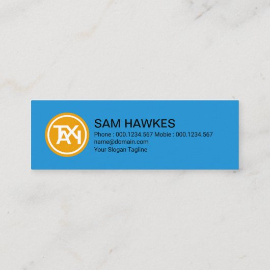 タクシー透明ガラス効果看板タクシー運転手 スキニー名刺 (裏面)