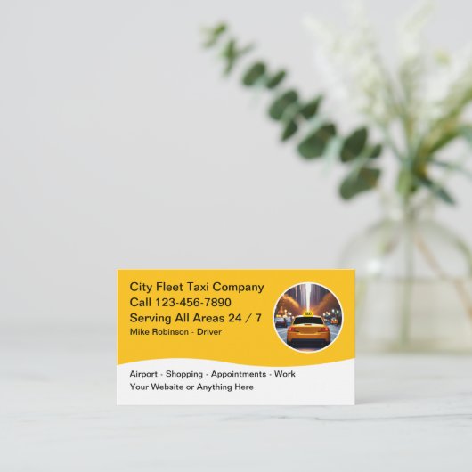 タクシー運モダン転業証 名刺 (スタンド正面)