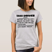 タクシー運転名詞定義運転専門家 Tシャツ (正面)