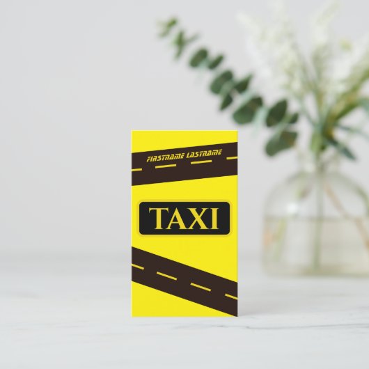 タクシー運転手のタクシー街通り 名刺 (スタンド正面)