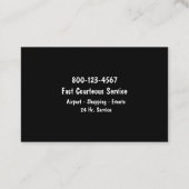 タクシー運転手のヨーロッパ人 名刺 (裏面)