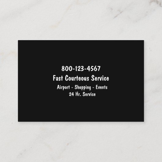 タクシー運転手のヨーロッパ人 名刺 (裏面)