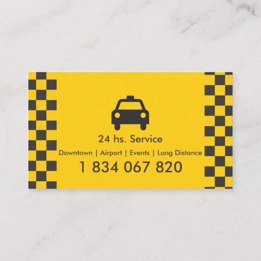 タクシー運転手の名刺 名刺 (裏面)