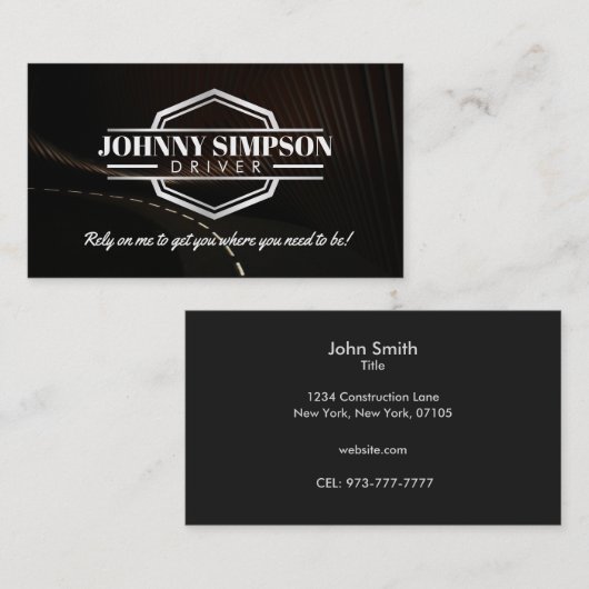 タクシー運転手の名刺 名刺 (正面/裏面)