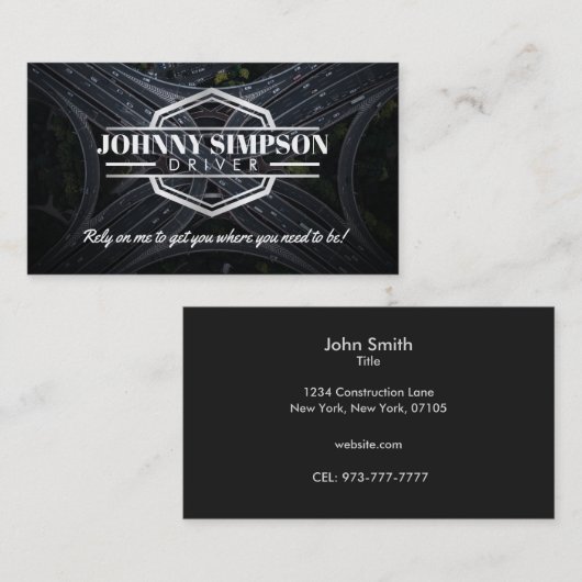 タクシー運転手の名刺 名刺 (正面/裏面)
