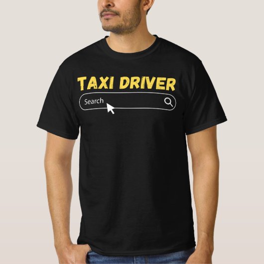 タクシー運転手の検索 Tシャツ (正面)