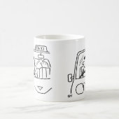 タクシー運転手の漫画 コーヒーマグカップ (中央)