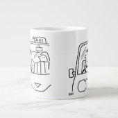 タクシー運転手の漫画 ジャンボコーヒーマグカップ (正面)