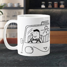 タクシー運転手の漫画 ジャンボコーヒーマグカップ