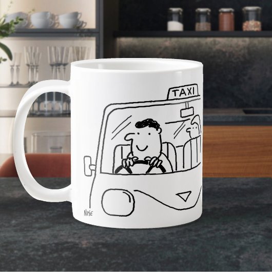 タクシー運転手の漫画 ジャンボコーヒーマグカップ