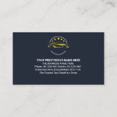 タクシー運転手の輸送 名刺 (裏面)