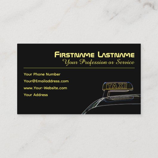 タクシー運転手の運転手として 名刺 (裏面)