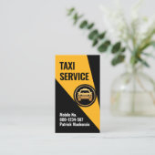 タクシー運転手の黄色のスポットライト 名刺 (スタンド正面)