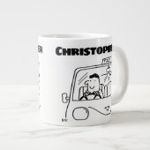 タクシー運転手へのギフト 名前入り ジャンボコーヒーマグカップ (正面右)