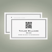 タクシー運転手ショフール空港サービス白黒 名刺