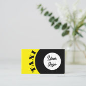 タクシー運転手タクシー用ロゴ付きイエロータクシー 名刺 (スタンド正面)