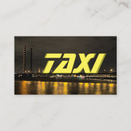 タクシー運転手タクシー運転手の市の通りライト夜 名刺