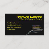 タクシー運転手タクシー運転手の市の通りライト夜 名刺 (裏面)