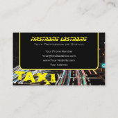 タクシー運転手タクシー運転手イエロータクシーネオンシティライト 名刺 (裏面)