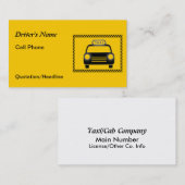 タクシー運転手チェッカーボードの名刺 名刺 (正面/裏面)